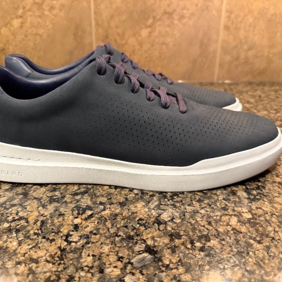 Cole Haan Men's GrandPrø Rally Laser Cut Sneakers Navy Nubuck size 14M - Picture 3 of 5